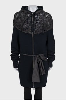 Merino wool and cashmere cardigan