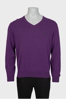 Men's purple pullover
