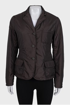 Brown jacket with patch pockets