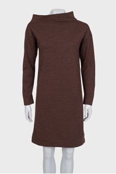 Brown wool dress