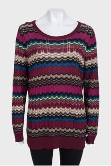 Striped long sleeve top