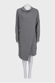 Gray straight-cut dress