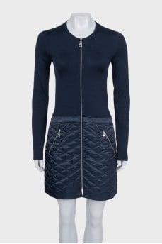 Fitted dress with zipped pockets