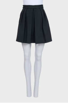 Black A-line skirt with a zipper