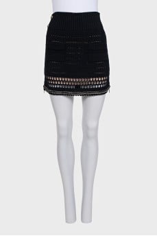 Black skirt with silver chain
