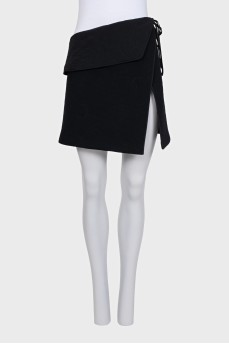 Black wrap skirt