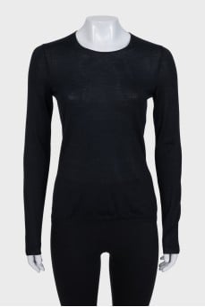 Black cashmere long sleeve