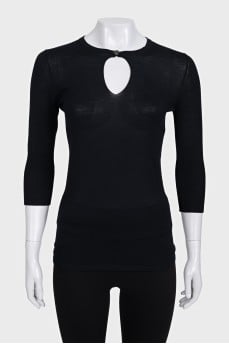 Black cashmere jumper