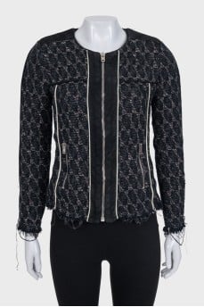 Black zippered cardigan