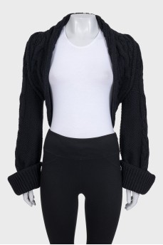 Knitted cardigan in black