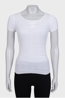 Slim-fitting T-shirt with brand logo