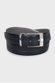 Men's reversible belt with rectangular buckle