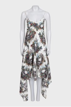White sundress with Spartali print