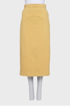 Straight skirt with pockets