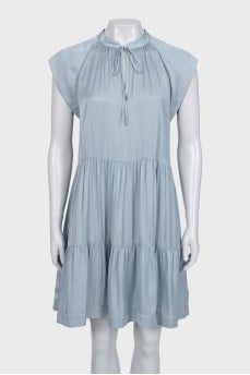 Short sleeve satin dress
