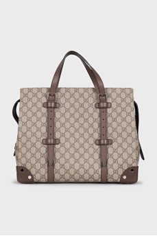 Сумка з канви у фірмовий принт Travel Tote