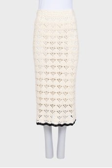 Rhiannon White Knit Skirt