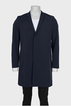 Men's straight-cut coat with buttons