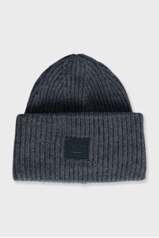 Gray wool hat