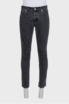 Чоловічі чорні джинси straight fit