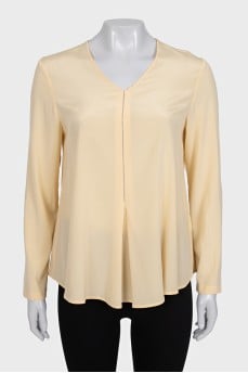 Silk blouse with silver decor