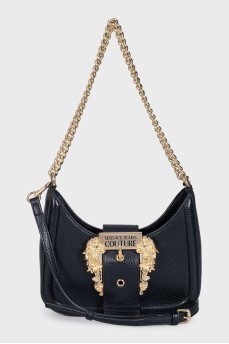 Leather bag with a volumetric lock