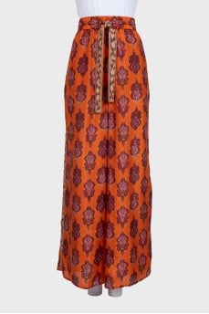 Wylie wide-leg silk pants