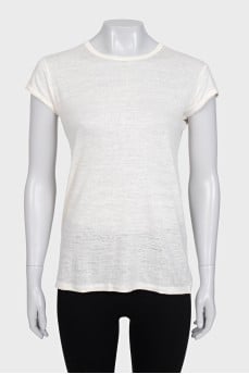 Straight T-shirt with brand logo on the back