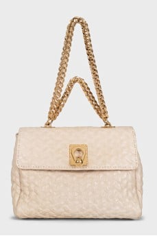 Beige shoulder bag