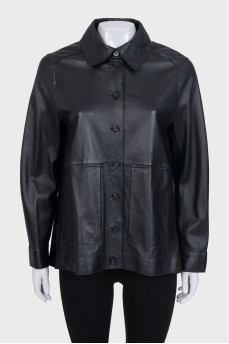 Black leather shirt