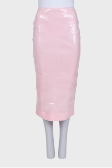 Pink embellished skirt with tag