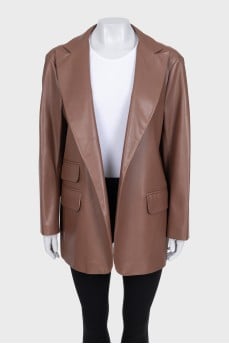 Brown leather jacket