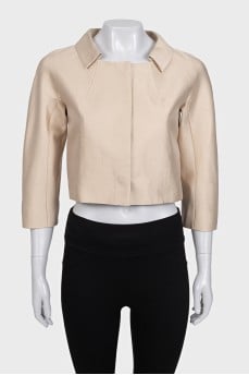 Beige cropped jacket