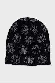 Men's signature printed wool hat with tag