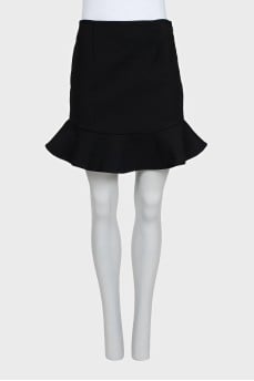 Black skirt with ruffles