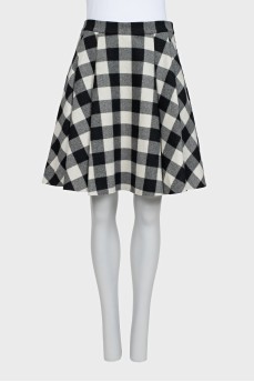 Black and white plaid skirt