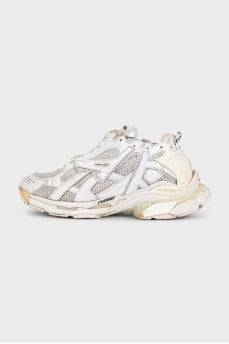 Белые широкие кроссовки Runner