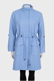 Blue wool coat
