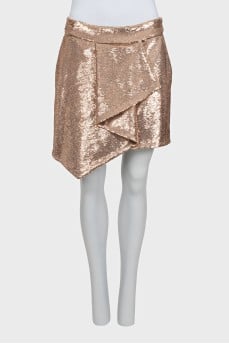 Pleated skirt decorated with sequins