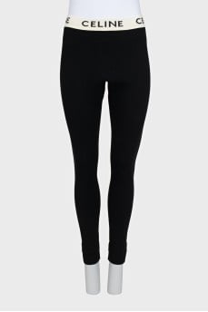 Black leggings with signature print