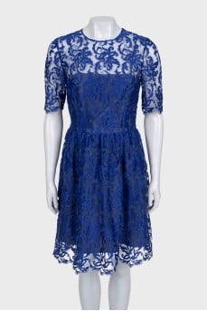 Blue lace dress