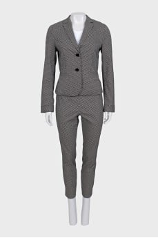 Printed trouser and jacket suit
