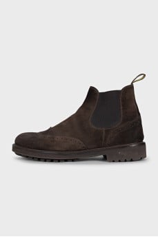 Men's brown suede boots