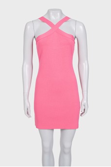 Pink bodycon dress with tag