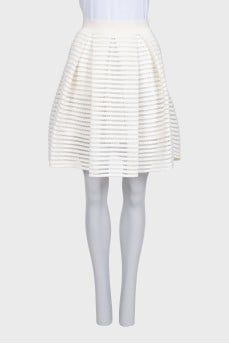 White full skirt with perforations