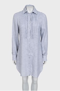 Gray straight shirt dress