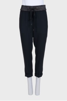 Black banana pants
