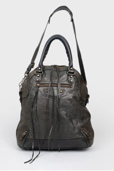 Zip bag with handles and belt