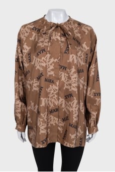 Free blouse in branded print