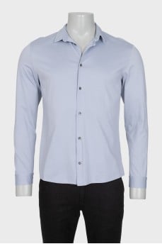 Men's gray button-down shirt